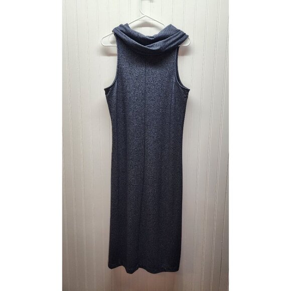 Banana Republic Sleeveless Knit Cowl Neck Dress Large Gray - Picture 5 of 7